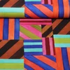 Baumwoll-Canvas Digitaldruck Streifen Blöcke Multicolor