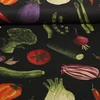 Baumwoll Canvas Gemüse Schwarz