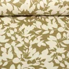 Baumwoll Canvas Leinenlook Blätterzweige Khaki