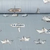 Baumwoll Canvas Maritim Hafen Blau