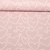 Baumwoll Flanell Herzen Rosa