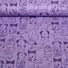 Baumwoll Flanell Hunde Lila