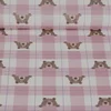 Baumwoll Flanell Karo Bären Altrosa