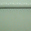 Baumwoll Musselin Double Gauze Foliendruck Blumen Mint