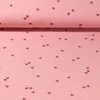 Baumwoll Musselin Herzen Dunkelrosa