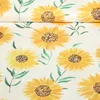 Baumwoll Popeline Sonnenblumen Weiß