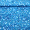 Baumwoll-Voile Batik Blumenranken Blau