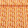 Baumwoll Webware Retromuster Orange