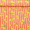 Baumwoll Webware Streifen Zitronen Orange