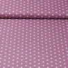 Baumwolle Popeline Sterne Mauve Weiß