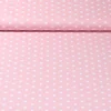 Baumwolle Popeline Sterne Rosa Weiß