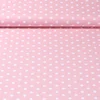 Baumwolle Popeline große Punkte Rosa Weiß