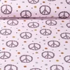 Baumwolljersey Peace Rosa