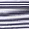 Baumwolljersey Streifen 10mm Navy Weiß