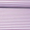 Baumwolljersey Streifen Weiß Mauve