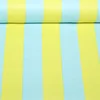 Beschichtete Baumwolle  Blockstreifen 6cm Hellblau Gelb