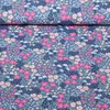 Beschichtete Baumwolle Blumen Jeansblau