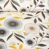 Beschichtete Baumwolle Blumen Punkte Weiß Braun