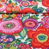 Beschichtete Baumwolle Blumenmeer Weiß Multicolor
