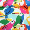 Beschichtete Baumwolle Bunte Tukane Multicolor