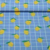 Beschichtete Baumwolle Zitronen Blau