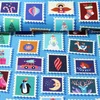 Bio-Canvas Hamburger Liebe "Christmas On Stamps" Blau