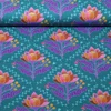 Bio Musselin Glatt "Queen Of Hearts" Lotus Royal Petrol