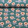 Bio Rippjersey Jennifer Bouron Blumen Grün