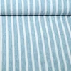 Blusen- & Kleiderstoff Streifen Melange Hellblau