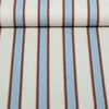 Canvas Leinenoptik Streifen Beige Hellblau