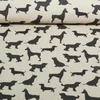 Canvas Recycelt Leinenlook Hunde Beige