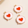 Charm Anhänger Sprechblase Herz Rosa 1 Stück