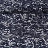 Chiffon Blüten Navy Ecru