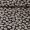Chiffon Blumen Abstrakt Schwarz Sand