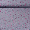 Chiffon Blumen Grau Pink