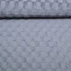 Frottee Jersey Ton-in-Ton Karo Jeansblau