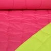 Gesteppter Jackenstoff Quadrate Pink Neon Gelb