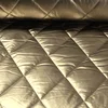 Gesteppter Jackenstoff Rauten Gold Metallic
