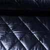 Gesteppter Jackenstoff Rauten Navy Metallic