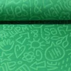 Jacquard Jersey "All I Want Stepper" Grün