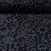 Jacquard Jersey "All I Want Stepper" Schwarz
