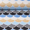 Jacquard Jersey "Shingles" Blau