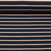 Jacquard Strickjersey Streifen Navy Beige