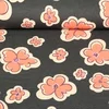 Jersey Blüten Anthrazit Melange