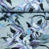 Jersey Digitaldruck Lilien Hellblau