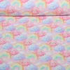 Jersey Digitaldruck Wolken Regenbögen Rosa