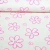 Jersey Neon Blumen Hellgrau Melange