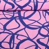 Kleider und Blusenstoff - Stretch Abstrakt Rosa Blau