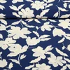 Kleider und Blusenstoff - Stretch Blumen Blau