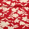 Kleider und Blusenstoff - Stretch Blumen Rot